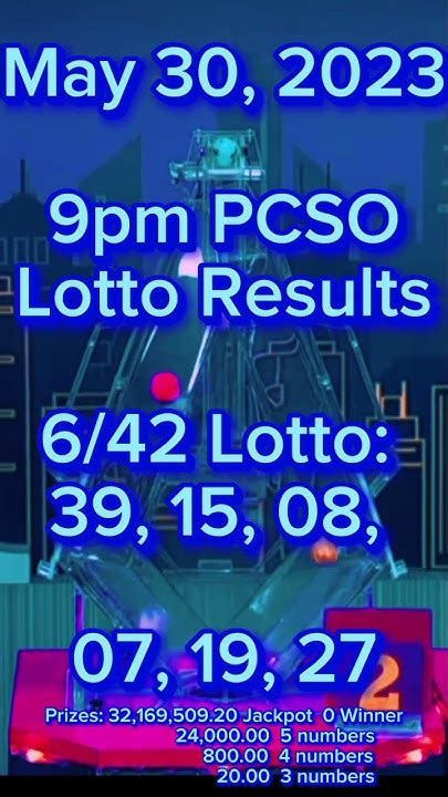 PCSO Lotto Result May 30, 2023 .